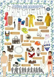 English Worksheet: Clothes and accessories - Poster 3/3