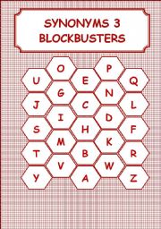 SYNONYMS 3: NOUNS- BLOCKBUSTERS