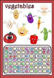 English Worksheet: vegetables