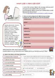 English Worksheet: WHICH JOB IS IDEAL FOR YOU?