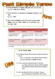 English Worksheet: Past simple tense