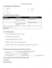 English worksheet: Past continuous worksheet