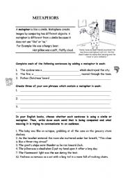 English Worksheet: Metaphor