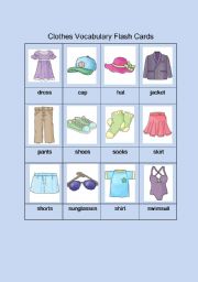 English Worksheet: Clothes Vocabulary