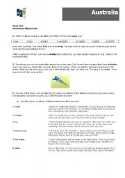 English worksheet: blue bottles