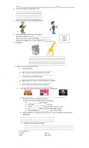 English Worksheet: VOCABULARY WORKSHEET