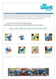 English Worksheet: Smurfs - Movie Activity