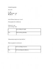 English Worksheet: present progressive
