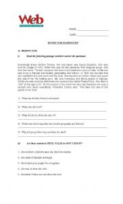 English Worksheet: evaluation