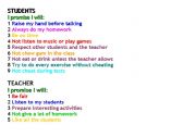English Worksheet: Class contract