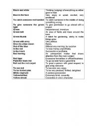 English worksheet: Black&White