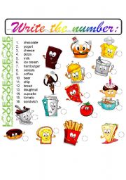 English Worksheet: Food_Exercises