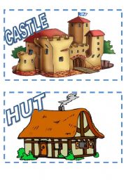 English Worksheet: TYPES OF HOUSES FLASH CARDS