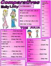 English Worksheet: COMPARATIVES