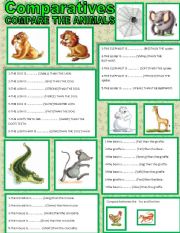 English Worksheet: comparatives/3