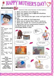 English Worksheet: HAPPY MOTHERS DAY