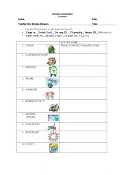 English worksheet: Future Plans