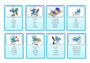 Taboo cards: Present Perfect Game with the SMURFS