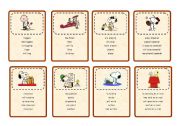 English Worksheet: Present Perfect with SNOOPY - taboo cards