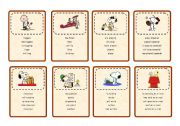 Present Perfect with SNOOPY - taboo cards