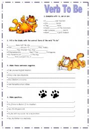 English Worksheet: Verb to be