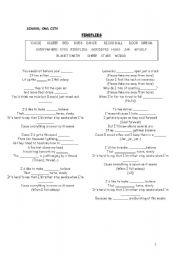English Worksheet: Song Fireflies by Owl City worksheet 