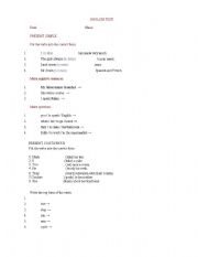 English Worksheet: Verbs