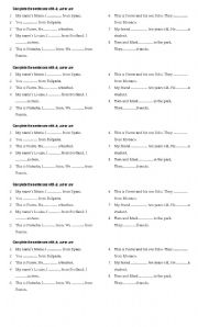 English Worksheet: verb to be 