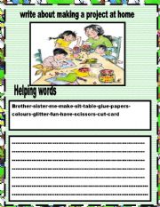 English Worksheet: WRITE ABOUT THE PICTURE