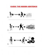 English Worksheet: Guess the hidden sentence