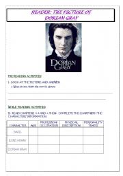 English Worksheet: READER: THE PICTURE OF DORIAN GRAY