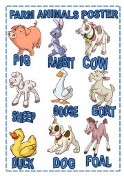 FARM ANIMALS POSTER