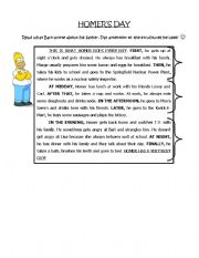 English Worksheet: Homer Simpsons routine