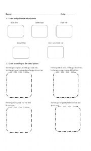 English worksheet: description