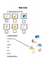 English worksheet: grade 2 test