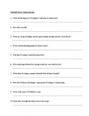 English Worksheet: Beowulf - movie comprehension exercise