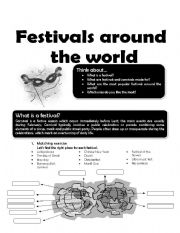 English Worksheet: Festivals around the world