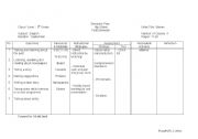 English worksheet: semester plan 