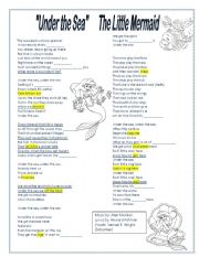 English Worksheet: Under the Sea