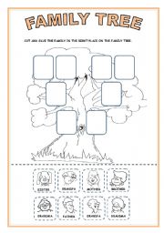 English Worksheet: Family Tree