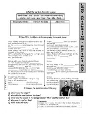 English Worksheet: Perfect Day - Lady Antebellum song with exercises and answer key