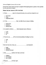 English worksheet: grammar 