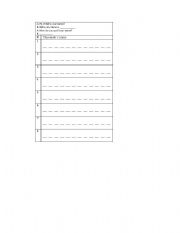 English worksheet: spelling name chart