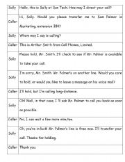 English worksheet: office english