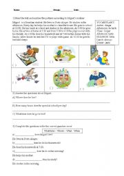 English Worksheet: simple present test