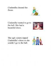 English worksheet: sequencing Cinderellas story