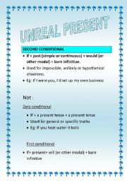 English Worksheet: Unreal present