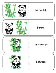 English Worksheet: Where is the Panda Preposition Dominoes and Memory Cards Part 3 of 4