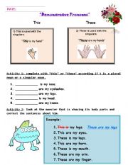 English Worksheet: demonstratives This-These