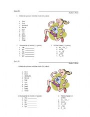 English Worksheet: Body Parts Quiz 
